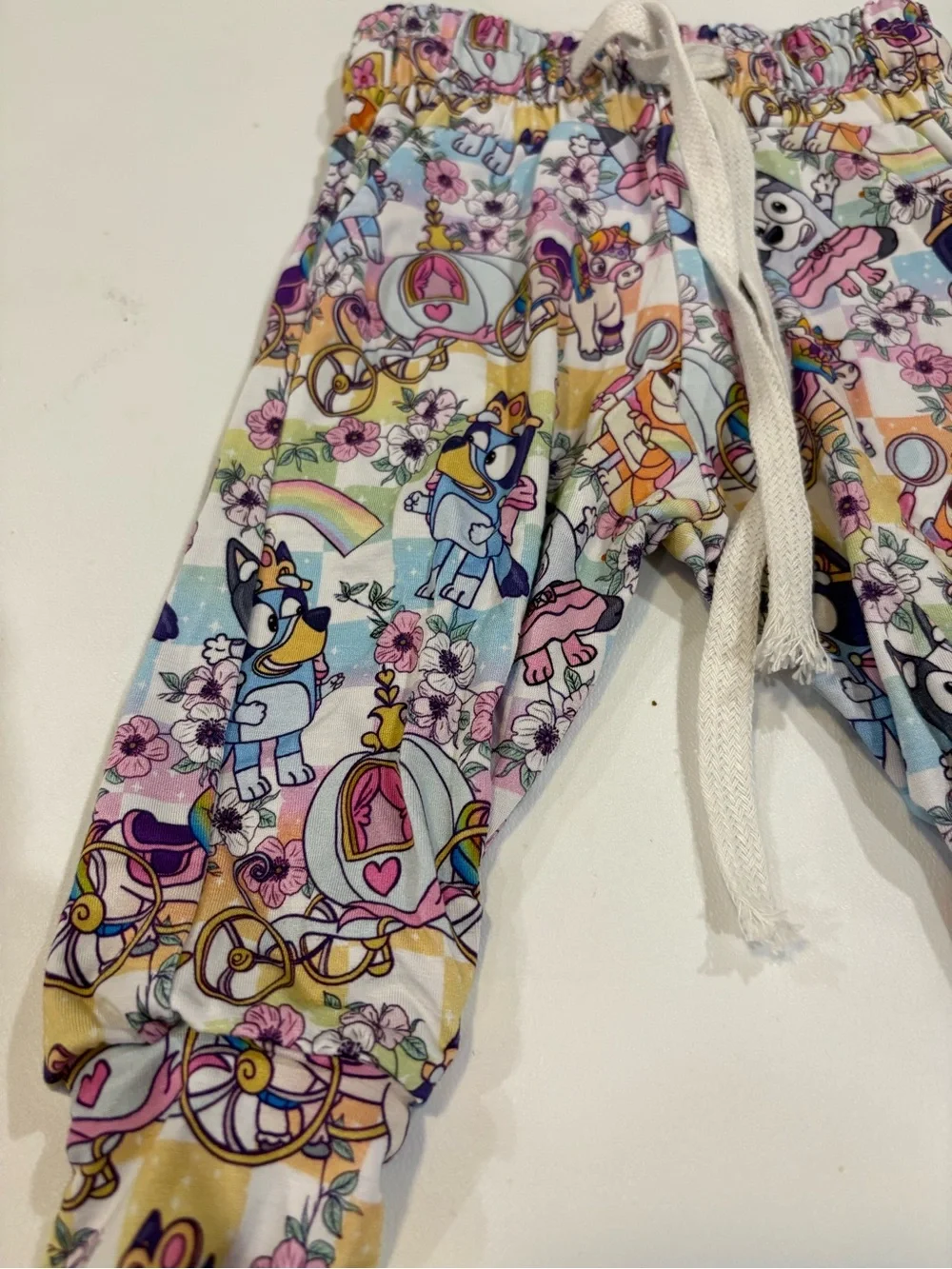 Bamboo Bluey Joggers // 0-3m
